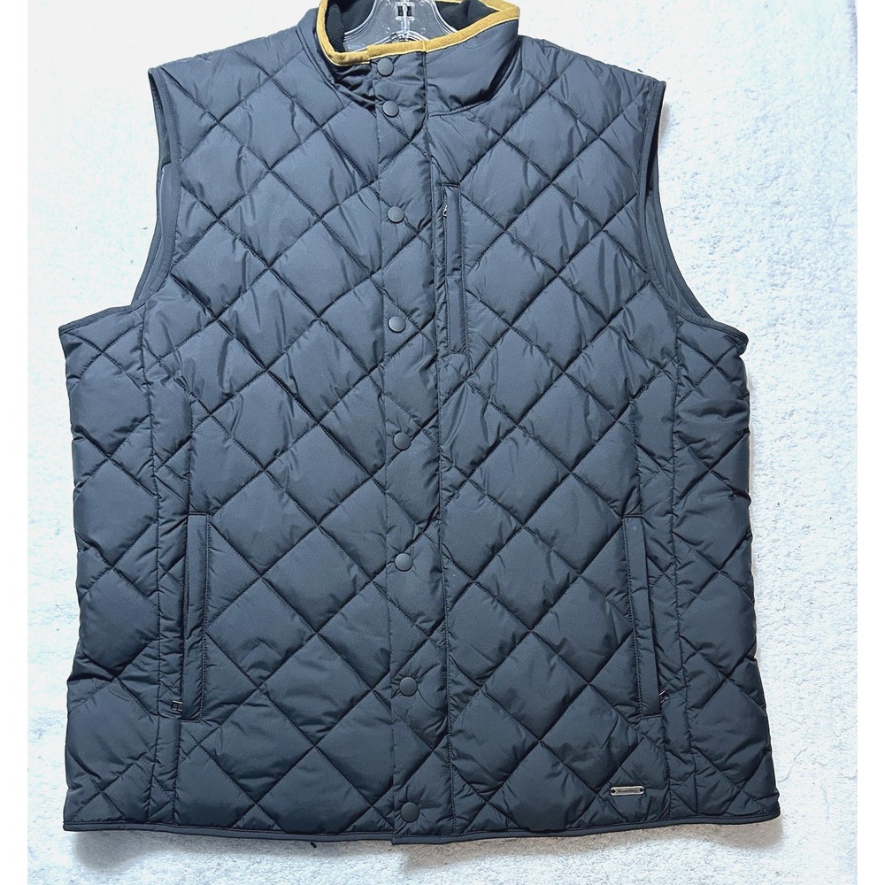 Mizzen+Main Belmont XL  Men's Black Quilted Vest (D2)